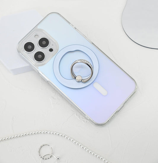「癒されコーデ」オーロラマグセーフiPhoneケース&ストーンマグセーフリング2