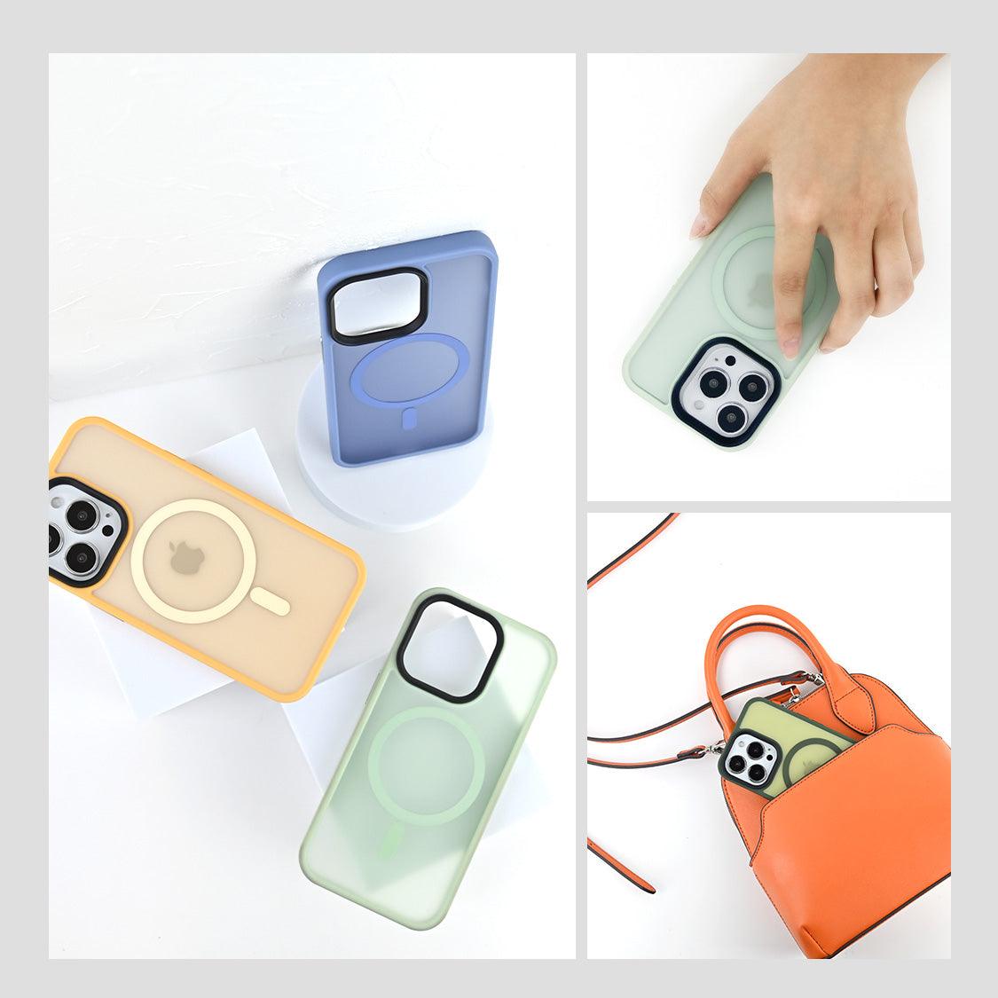 指紋がつきにくく衝撃に強い サラサラ シンプルデザイン 強磁力のmagsafe対応 iPhoneケース|クルレマグセーフケース