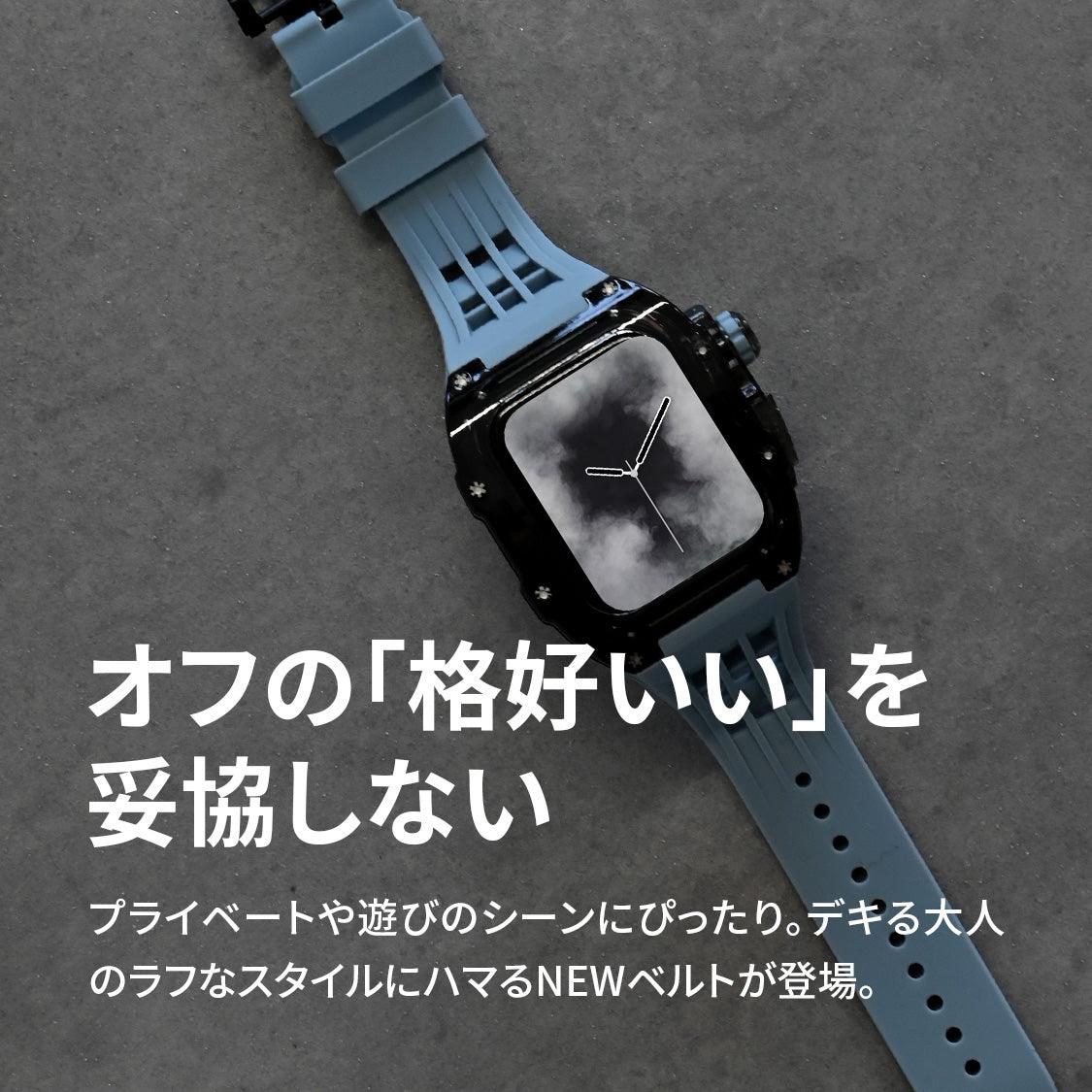 ごつい 一体型 Apple Watch バンド 44mm 45mm 49mm シリコン TPU ケース付き 頑丈なメンズ ベルド スポーツバンド アウトドア 登山 キャンプ Series 9/8/7 45mm SE2/6/5/4/SE 44mm Ultra 49mm 対応 耐衝撃性 防水 落下防止 装着簡単 Watch 保護 高級 メンズ 人気 2枚目の画像