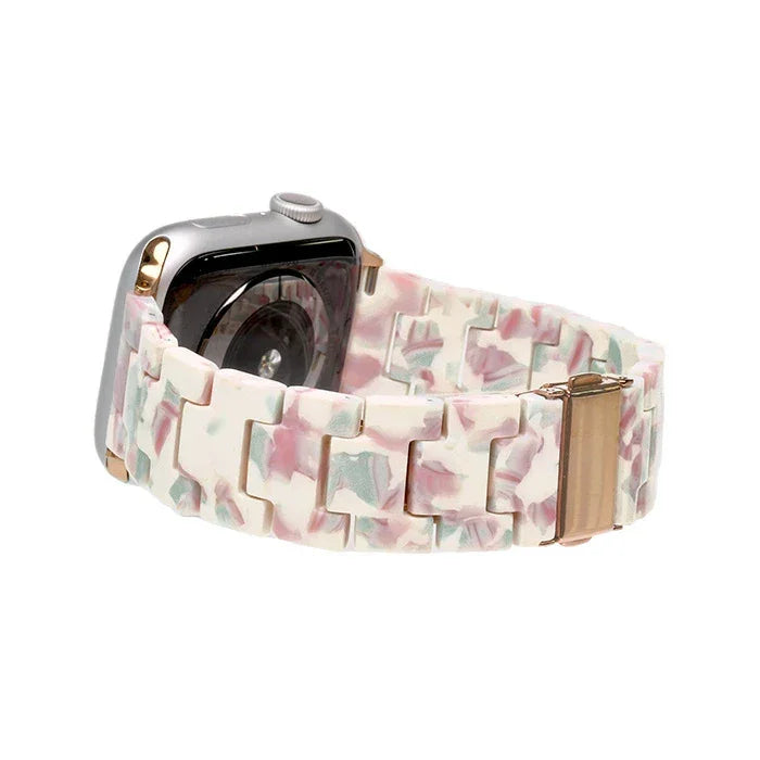 べっ甲 樹脂 かわいい アップルウォッチ バンド Apple Watch ベルト 女性に人気 レディース りんご堂 キャンディ ホワイト 白