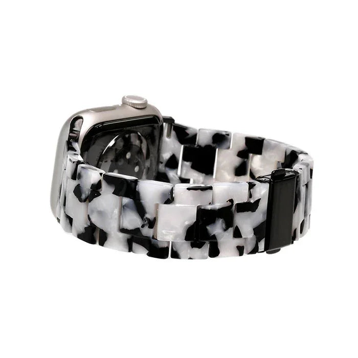 べっ甲 樹脂 かわいい アップルウォッチ バンド Apple Watch ベルト 女性に人気 レディース りんご堂 キャンディ 黒 ブラック 白