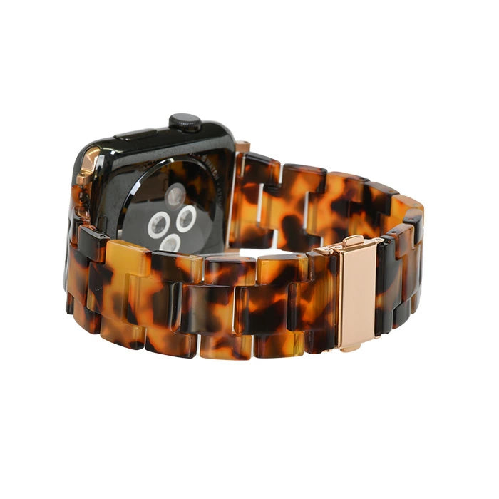 べっ甲 樹脂 かわいい アップルウォッチ バンド Apple Watch ベルト 女性に人気 レディース りんご堂 キャンディ 茶色 ブラウン