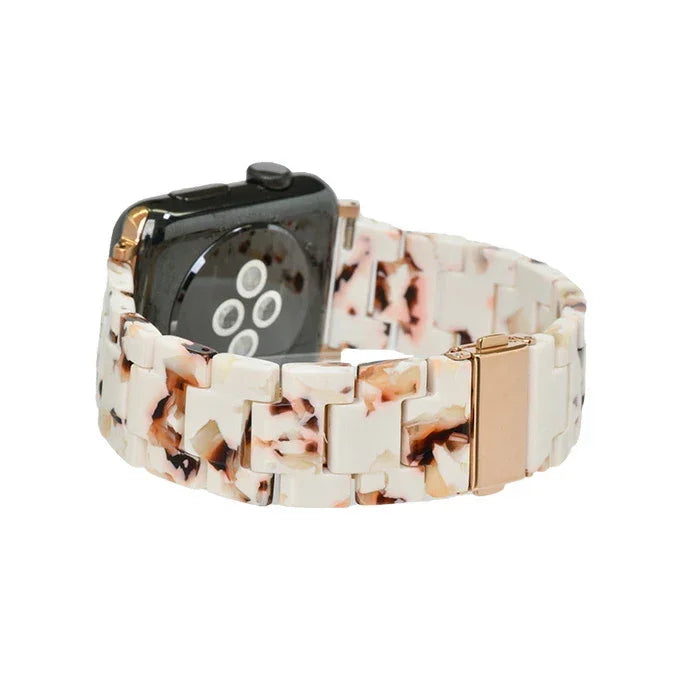 べっ甲 樹脂 かわいい アップルウォッチ バンド Apple Watch ベルト 女性に人気 レディース りんご堂 キャンディ ホワイト 白