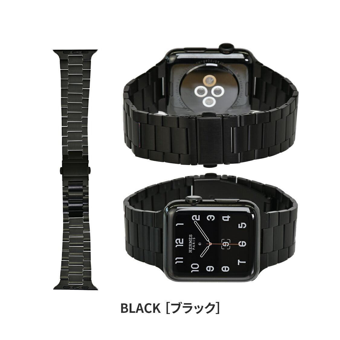 ソリッドスリム ステンレス メンズ 人気 アップルウォッチバンド Apple Watch メンズ おしゃれ ベルト ブラック 黒