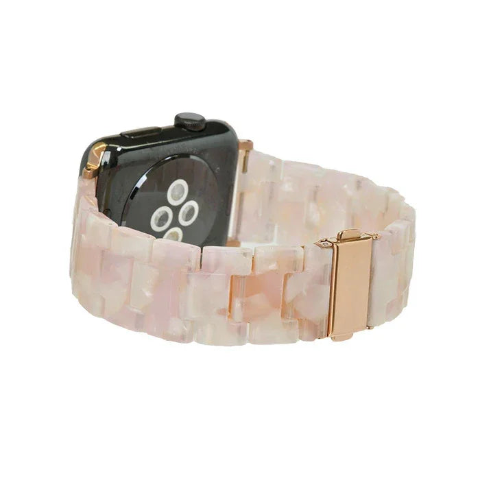 べっ甲 樹脂 かわいい アップルウォッチ バンド Apple Watch ベルト 女性に人気 レディース りんご堂 キャンディ ホワイト 白