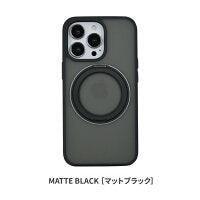 iphoneケース MagSafe対応 強力 マグセーフ対応 ワイヤレス充電対応 リングスタンド スマホリング 落下防止 リング付き 360度回転 360° クリアケース 透明 背面クリア シンプル 推し活 iPhone13 14 15 16 Pro ProMax Plus ブラック 黒 マット