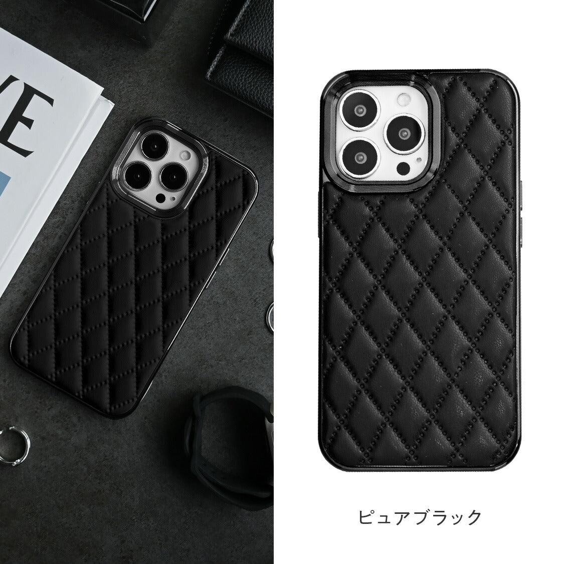iphone ケース 大人かわいいシリコンシンプル韓国可愛い女子iphone11シリーズiphone12シリーズ12miniiphone13シリーズiphone13miniiphone14iphone14plusiphone14proiphone14promax対応 かわいい キルティング 黒 ブラック