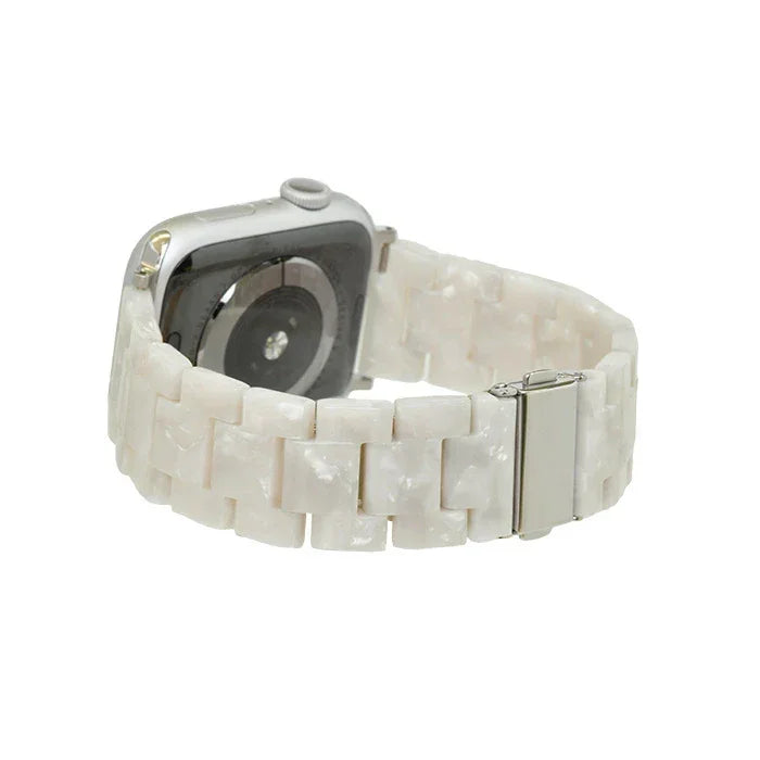 べっ甲 樹脂 かわいい アップルウォッチ バンド Apple Watch ベルト 女性に人気 レディース りんご堂 キャンディ ホワイト 白