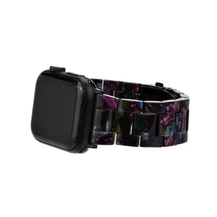 べっ甲 樹脂 かわいい アップルウォッチ バンド Apple Watch ベルト 女性に人気 レディース りんご堂 キャンディ 黒 ブラック