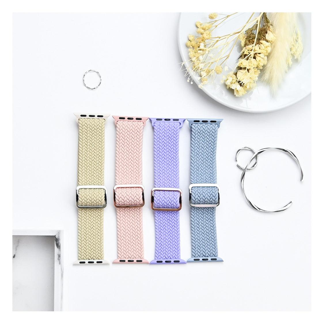 apple watch バンド 蒸れない かぶれにくい 通気性 肌に優しい 編み込み アップル ウォッチ カバー バンド ナイロン 金属アレルギー 腕時計ベルト 男女兼用 女性 男性 人気 ユニセックス スポーツ ジム りんご堂 ファブリックバンド