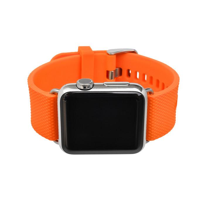 AppleWatch ( アップルウォッチ ) シリコン バンド 洗える 柔らかい スポーツ ジム キャンプ アウトドア カジュアル スタイリッシュ ビジネス 男性 シンプル 38 40 41 42 44 45 mm | ライフィット オレンジ
