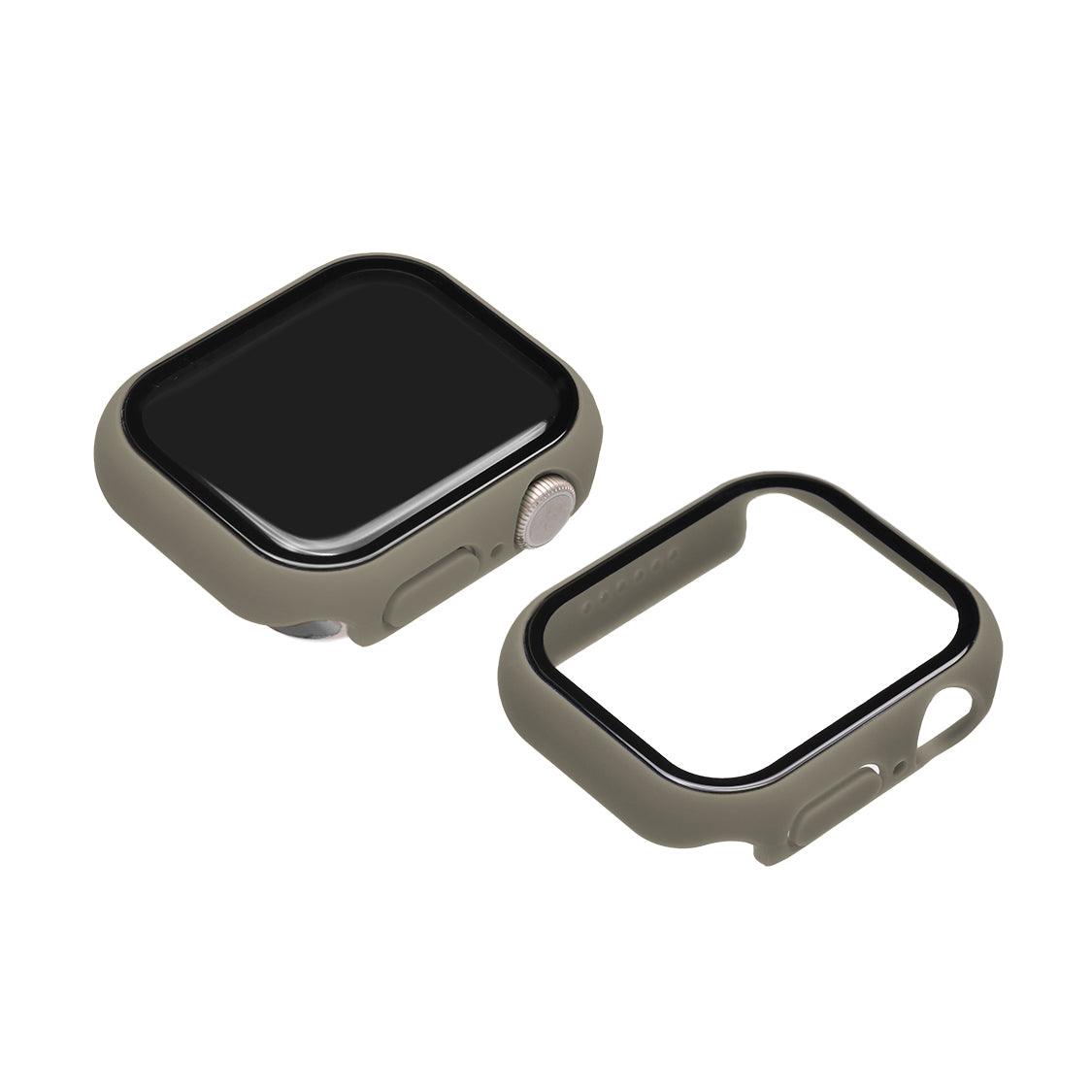 シンプル マット で かわいい AppleWatch(アップルウォッチ)カバー 画面 液晶 保護 ケース 41 42 44 45 46 mm スポーツ レディース 女性 メンズ | チアフルケース【Apple Watch10対応】 ベージュグレー