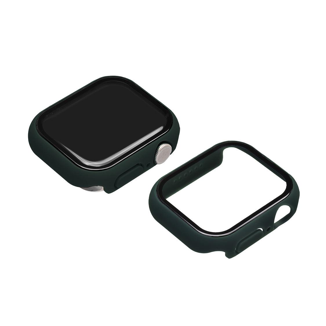 シンプル マット で かわいい AppleWatch(アップルウォッチ)カバー 画面 液晶 保護 ケース 41 42 44 45 46 mm スポーツ レディース 女性 メンズ | チアフルケース【Apple Watch10対応】 グリーン 緑