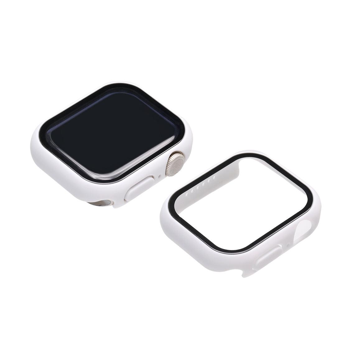 シンプル マット で かわいい AppleWatch(アップルウォッチ)カバー 画面 液晶 保護 ケース 41 42 44 45 46 mm スポーツ レディース 女性 メンズ | チアフルケース【Apple Watch10対応】 ホワイト 白