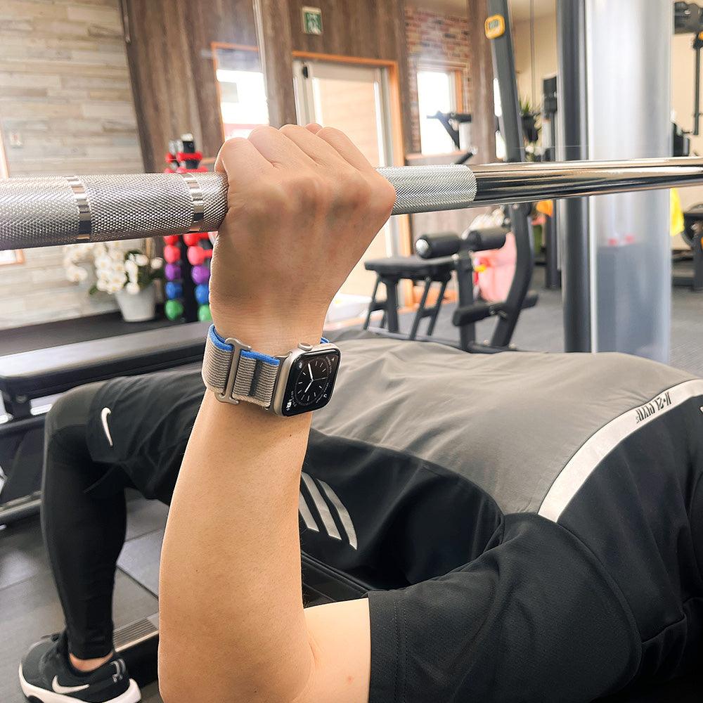通気性抜群の軽量 軽い 洗える アップルウォッチナイロンバンドAppleWatch ( アップルウォッチ ) ナイロン バンド ジム ランニング マラソン 登山 ハイキング アウトドア スポーツ 女性 男性 |eple アスリートループ