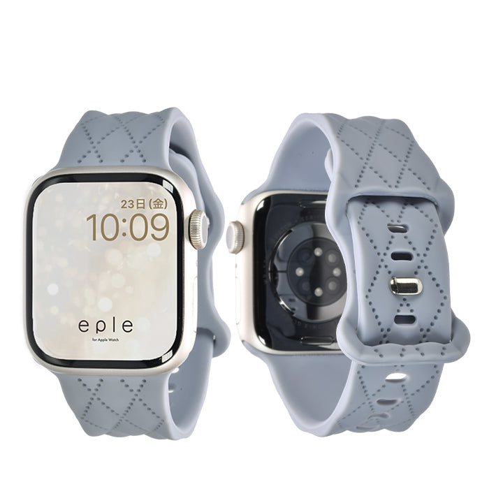 Apple Watch バンド アップルウォッチ ベルト シリコン 女性 レディース 人気 かわいい 金属アレルギー くすみ ジム スポーツ ビジネス 仕事 apple watch series 10 9 8 SE2 7 SE 6 5 4 3 対応 38 40mm 41mm 42mm 44mm 45mm 46mm|りんご堂 マトラッセ ブルーミュール ブルー