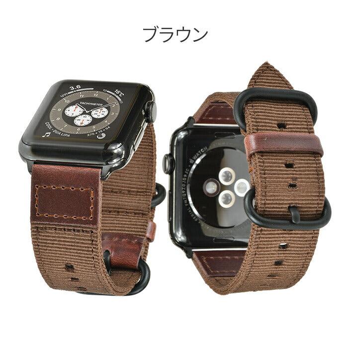 【シリーズ11・SE3・Ultra3対応】汗 水 に強い 帆布素材の Apple Watch ( アップルウォッチ ) バンド 38mm 40mm 42mm 44mm 45mm 46mm 49mm アウトドア メンズ おすすめ ミリタリー |キャンバスレザー