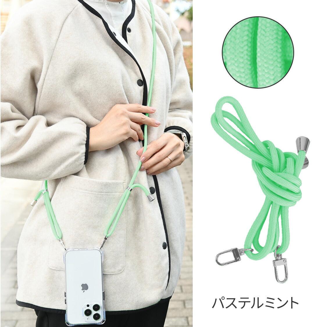 iPhoneケース ストラップ 緑 グリーン