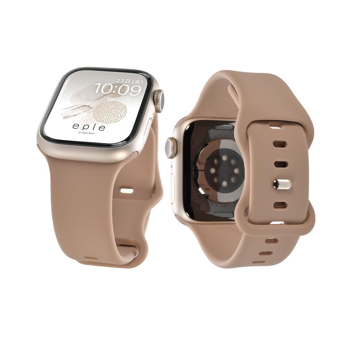 アップルウォッチ バンド レディース かわいい 大人かわいい 大人っぽ for Applewatch スポーツバンド 運動 金属アレルギー 防水 シリコン ラバー 38mm40mm42mm44mm45mm46mm49mm ブランド おしゃれ 花柄 蝶 ニュアンスカラー りんご堂 シェール ピンクベージュ ベージュ くすみ