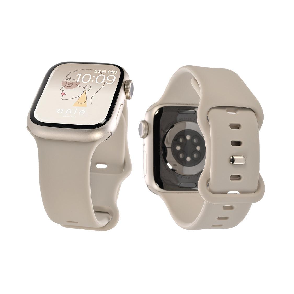 アップルウォッチ バンド レディース かわいい 大人かわいい 大人っぽ for Applewatch スポーツバンド 運動 金属アレルギー 防水 シリコン ラバー 38mm40mm42mm44mm45mm46mm49mm ブランド おしゃれ 花柄 蝶 ニュアンスカラー りんご堂 シェール グレー くすみ