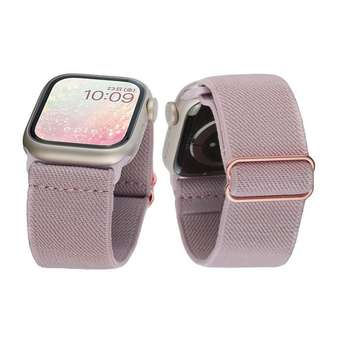 ソロループ コンパチブル Apple Watch バンド 41mm 40mm 38mm 編み込み かわいい ナイロン ゴム ストラップ スポーツループ リストバンド女性 男性 伸縮性 ブレスレット おしゃれ 蒸れない かぶれない 人気 睡眠 アップルウォッチ バンド 46mm 42mm 49mm 44mm 45mm 44mm シリーズ 10 9 8 7 SE 6 5 4 3 2 1 りんご堂 イージーバンド 薄紫 ピンク ラベンダー
