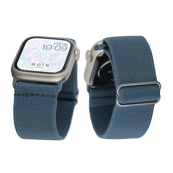 ソロループ コンパチブル Apple Watch バンド 41mm 40mm 38mm 編み込み ナイロン ゴム ストラップ スポーツループ リストバンド女性 男性 伸縮性 ブレスレット おしゃれ 蒸れない かぶれない 人気 睡眠 アップルウォッチ バンド 46mm 42mm 49mm 44mm 45mm 44mm シリーズ 10 9 8 7 SE 6 5 4 3 2 1 りんご堂 イージーバンド ブルー