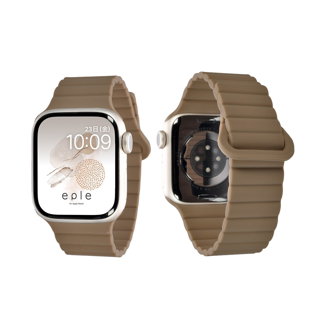 アップルウォッチ バンド 金属アレルギー かわいい スポーツ apple watch シリコン 44mm ベルト 女性 マグネット 磁石 45mm 46mm 40mm 41mm 42mm 49mm ビジネス カジュアル | Apple Watch ベルト くすみ 大人かわいい 簡単 防水 りんご堂 エブリィバンド カフェモア ブラウン 茶色