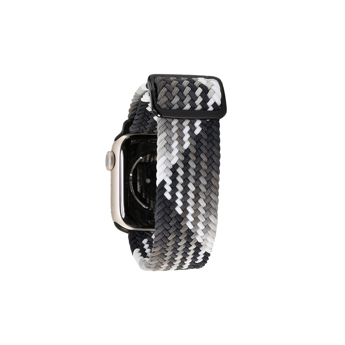apple watch バンド 蒸れない かぶれにくい 通気性 肌に優しい 編み込み アップル ウォッチ カバー バンド ナイロン 伸縮性 金属アレルギー 腕時計ベルト 男女兼用 女性 男性 人気 ユニセックス スポーツ ジム りんご堂 ファブリックバンド グレー
