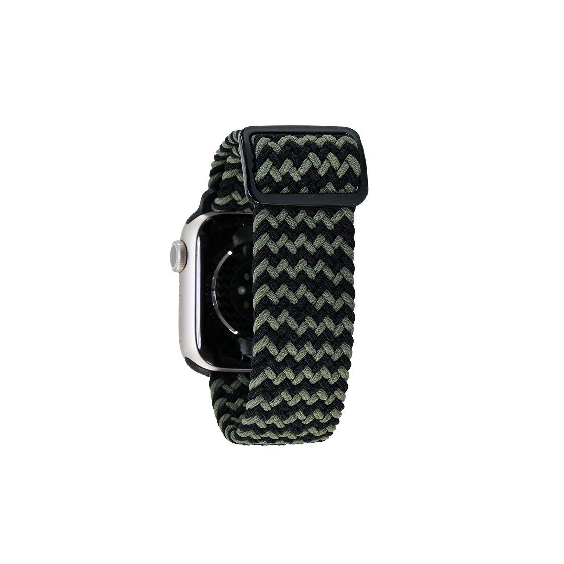 apple watch バンド 蒸れない かぶれにくい 通気性 肌に優しい 編み込み アップル ウォッチ カバー バンド ナイロン 伸縮性 金属アレルギー 腕時計ベルト 男女兼用 女性 男性 人気 ユニセックス スポーツ ジム りんご堂 ファブリックバンド グリーン