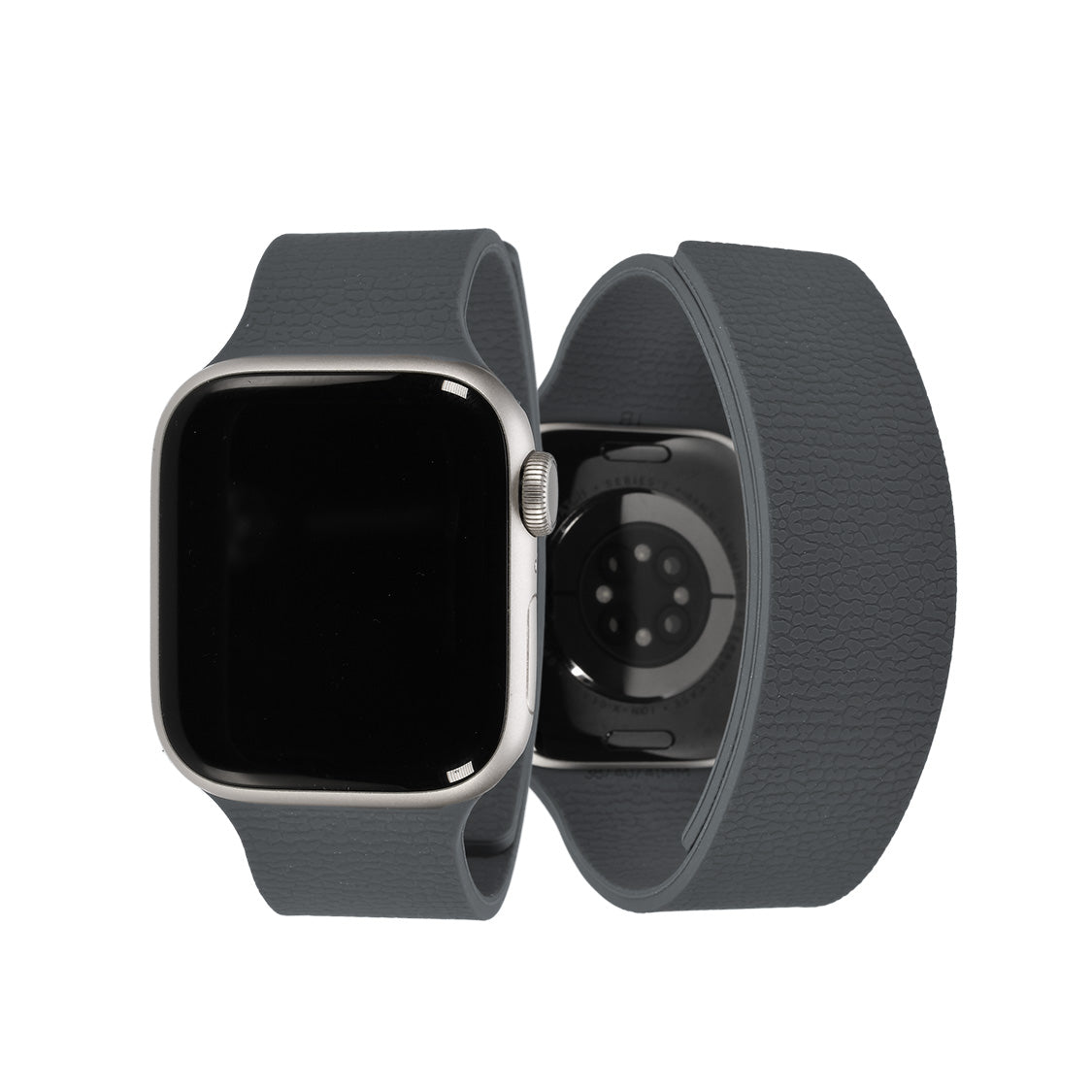 【シリーズ11・SE3・Ultra3対応】アップルウォッチ バンド シリコン メンズ マグネット シリコンバンド AppleWatchバンド アップルウォッチベルト ネオンカラー ネオン シリコンベルト ワンタッチ おしゃれ apple watch series 10 9 ultra2 8 りんご堂 フィットバンド グレー 灰色