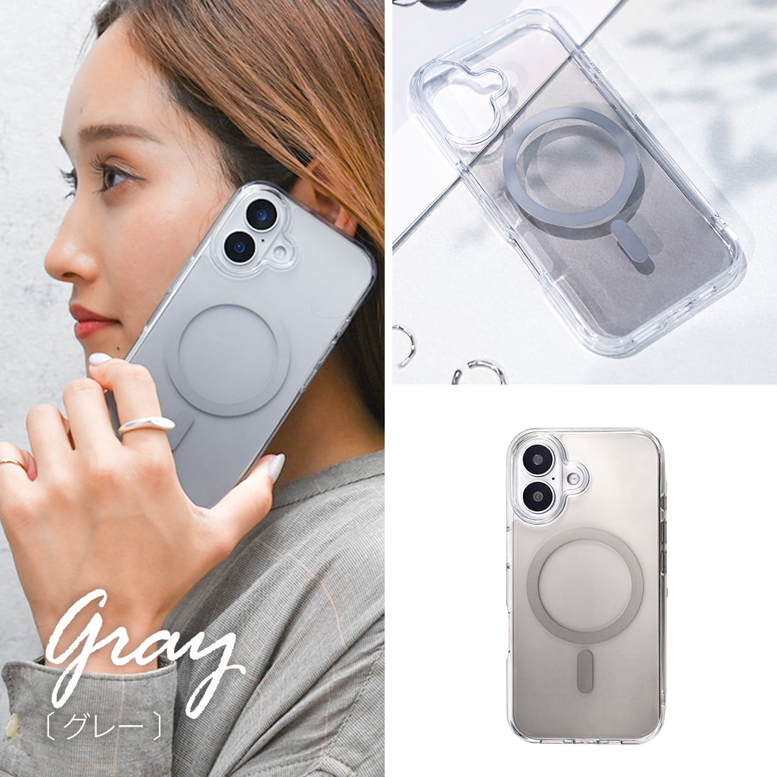 りんご堂 耐衝撃 透明 黄ばまない iPhone ケース クリア MagSafe マグセーフ iPhone15 ProMaxPlusiPhone15iPhone14ProMaxiPhoneSESE3第3世代iPhone13ケースiPhoneケースクリア透明iPhone1212SE2iPhone11iPhone8iPhone7アイフォンケース アイフォン 14アイフォンSE 韓国 クリアケース おしゃれ 可愛い グラデーションケース グレー 灰色