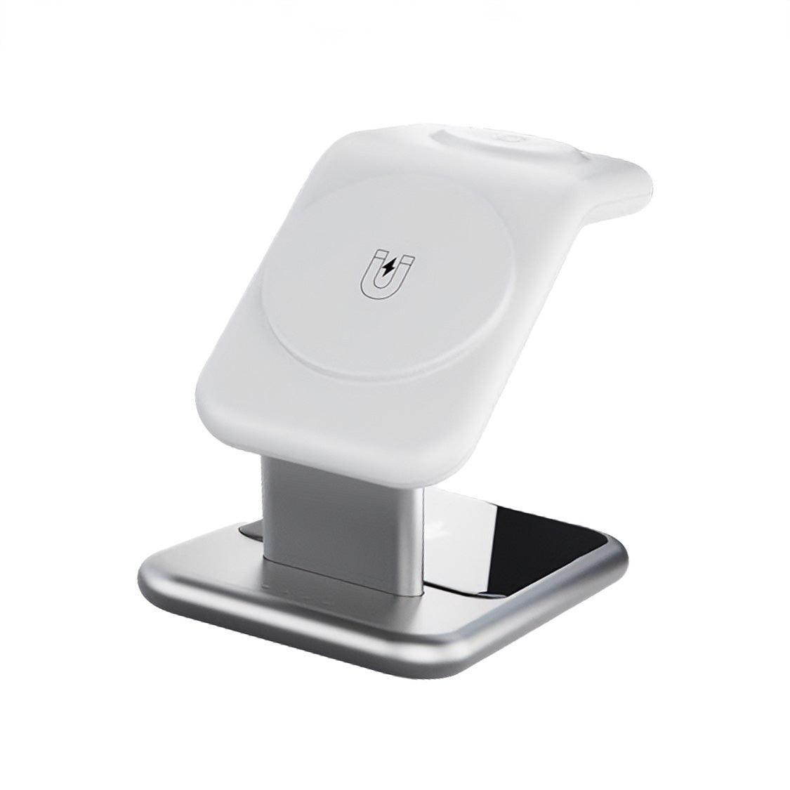 ワイヤレス充電器 3in1 スタンド MagSafe対応 iPhone Apple Watch AirPods ワイヤレスチャージ iphone 置くだけ ワイヤレス充電 三台同時充電 りんご堂 ソリッド スリーパワー ホワイト 白