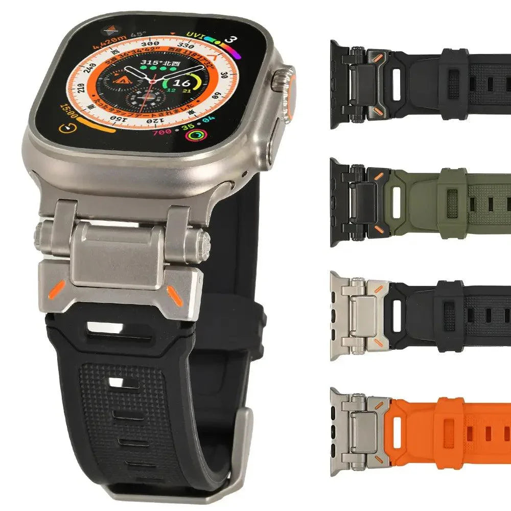アップルウォッチ バンド apple watch ベルト レザー TPU 高級 45mm 44mm 42mm 46mm 49mm 男性 オシャレ かっこいい 耐水性 伸縮性 耐衝撃性 10 9 8 7 se 6 5 4 3 2 1 カジュアル アウトドア オレンジ ブラック カーキ