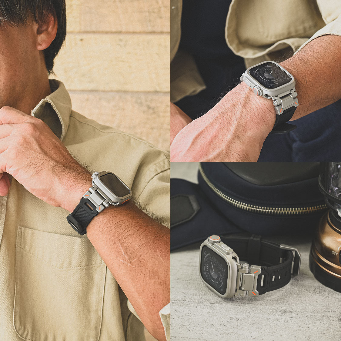 AppleWatch ( アップルウォッチ ) バンド TPU 素材 耐久性 スポーツ アウトドア カジュアル おしゃれ おすすめ メンズ ウルトラ ベルト | ソリッド カタナ ウルトラケースセット