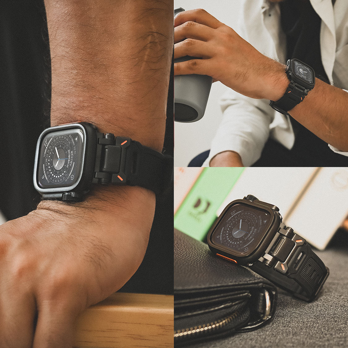AppleWatch ( アップルウォッチ ) バンド TPU 素材 耐久性 スポーツ アウトドア カジュアル おしゃれ おすすめ メンズ ウルトラ ベルト | ソリッド カタナ ウルトラケースセット