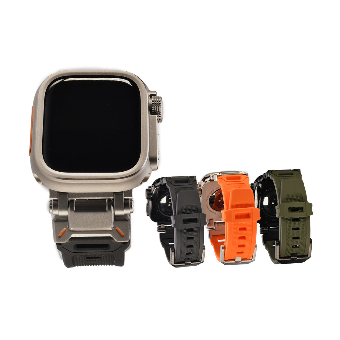 AppleWatch ( アップルウォッチ ) バンド TPU 素材 耐久性 スポーツ アウトドア カジュアル おしゃれ おすすめ メンズ ウルトラ ベルト | ソリッド カタナ ウルトラケースセット