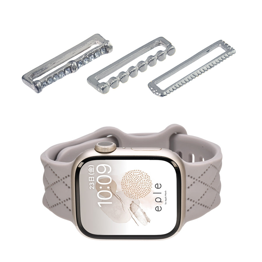 大人可愛い キルティング 柄 アップルウォッチ シリコンバンド AppleWatch Band 【シリーズ11・SE3対応】 | マトラッセ