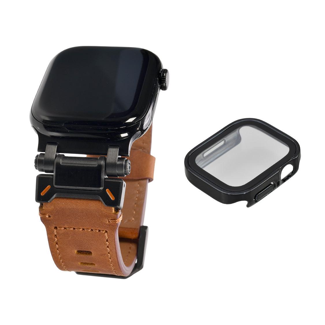 【シリーズ11・SE3・Ultra3対応】高級 本革 メンズ アップルウォッチバンド レザー Apple Watch ステンレス ベルト ビジネス 42mm 44mm 45mm 49mm | solid 刀 カタナ 古 イニシエ