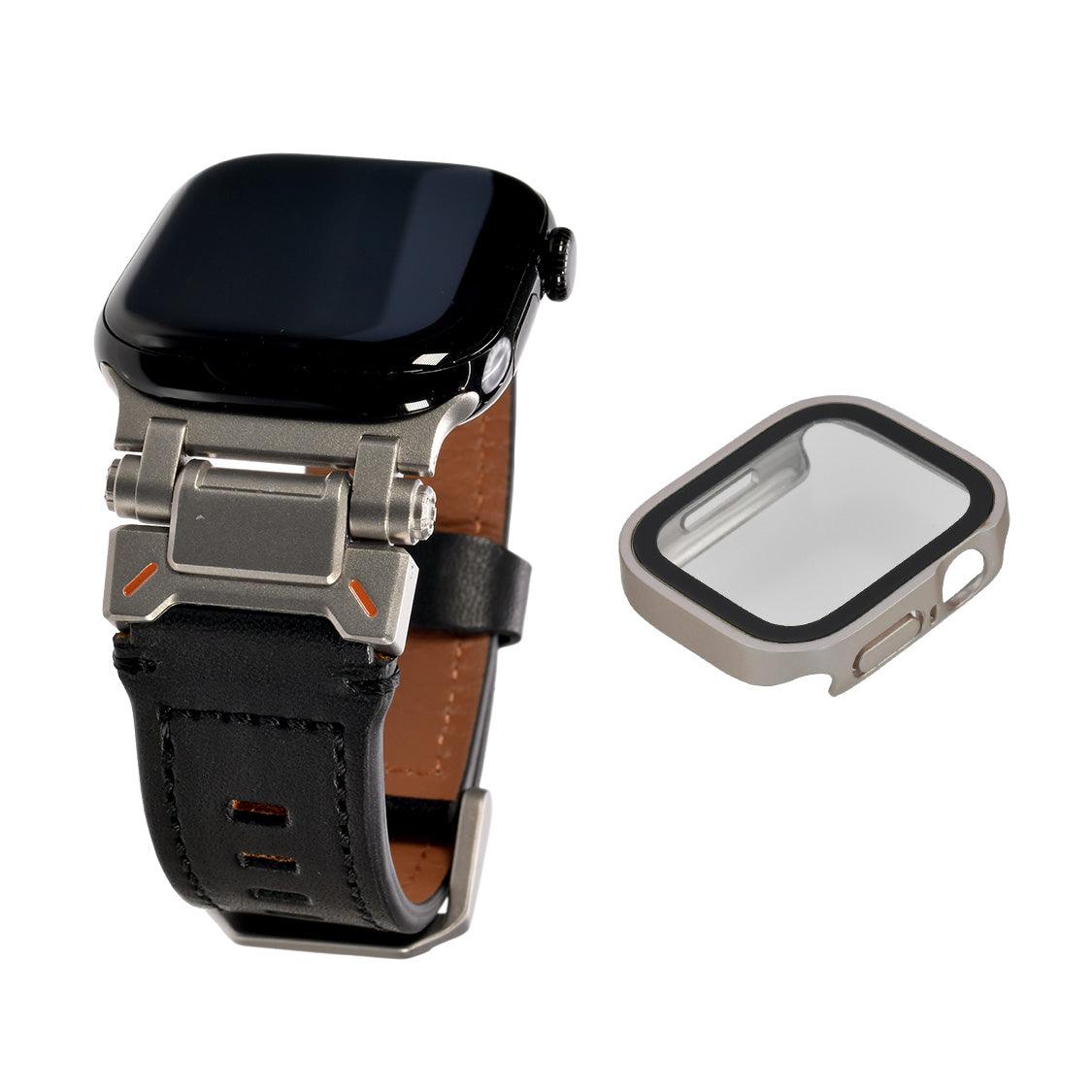【シリーズ11・SE3・Ultra3対応】高級 本革 メンズ アップルウォッチバンド レザー Apple Watch ステンレス ベルト ビジネス 42mm 44mm 45mm 49mm | solid 刀 カタナ 古 イニシエ