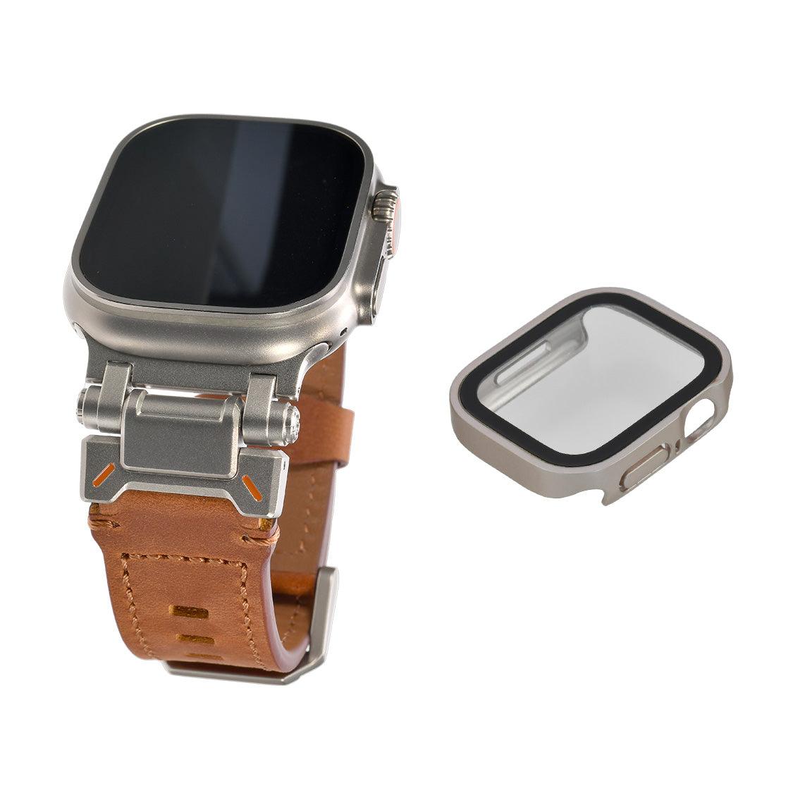 【シリーズ11・SE3・Ultra3対応】高級 本革 メンズ アップルウォッチバンド レザー Apple Watch ステンレス ベルト ビジネス 42mm 44mm 45mm 49mm | solid 刀 カタナ 古 イニシエ