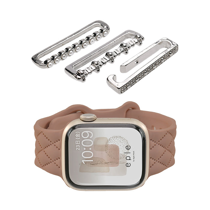 大人可愛い キルティング 柄 アップルウォッチ シリコンバンド AppleWatch Band | マトラッセ