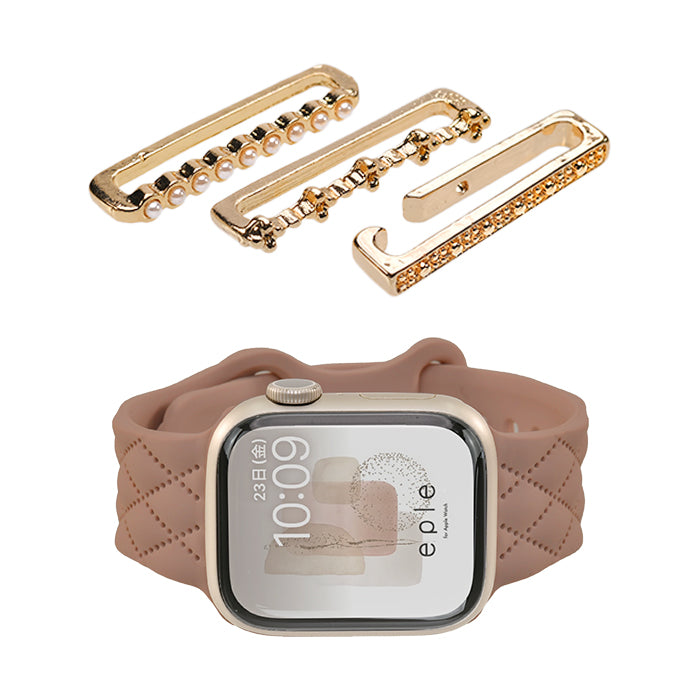大人可愛い キルティング 柄 アップルウォッチ シリコンバンド AppleWatch Band | マトラッセ