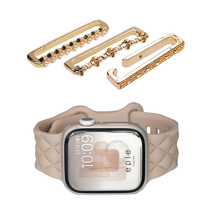 大人可愛い キルティング 柄 アップルウォッチ シリコンバンド AppleWatch Band | マトラッセ