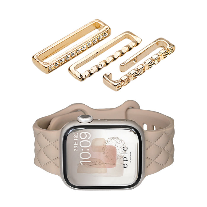 大人可愛い キルティング 柄 アップルウォッチ シリコンバンド AppleWatch Band | マトラッセ