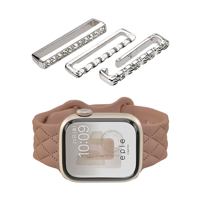 大人可愛い キルティング 柄 アップルウォッチ シリコンバンド AppleWatch Band | マトラッセ