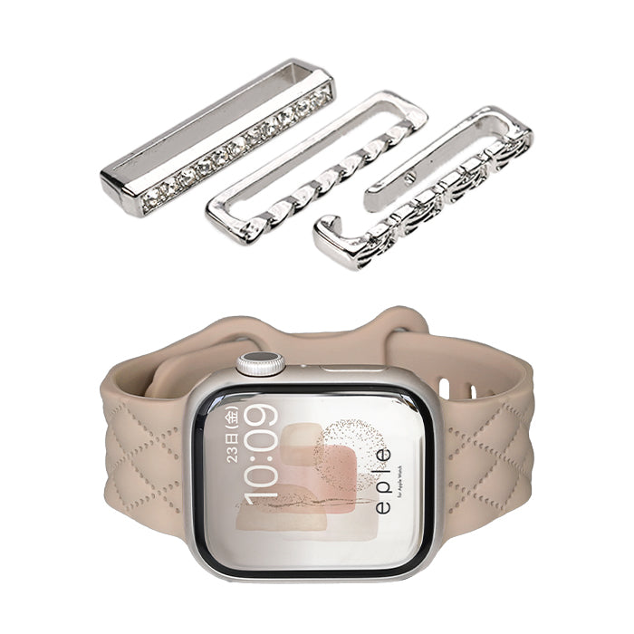 大人可愛い キルティング 柄 アップルウォッチ シリコンバンド AppleWatch Band | マトラッセ