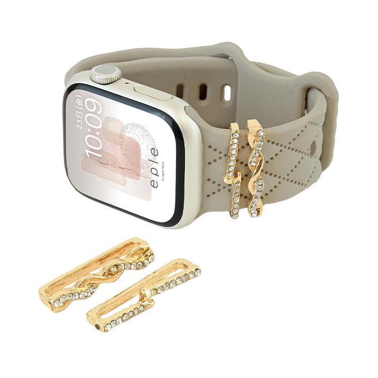 アップルウォッチ チャーム かわいい バンド アクセサリー AppleWatch ウルトラ 10 9 8 7 6 SE 5 4 3 2 1 おしゃれ ゴールド シルバー | アクセサリー チャーム