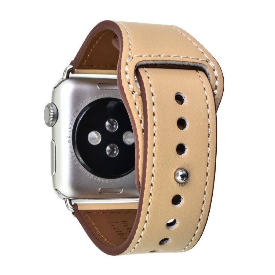 【シリーズ11・SE3対応】 本革 レザー アップルウォッチ バンド Apple Watch ベルト 金属アレルギー対応 シンプル | スマートレザーバンド