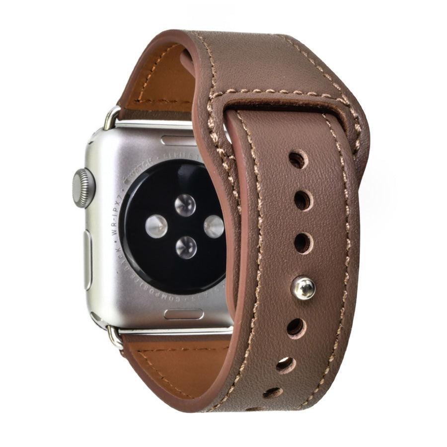 【シリーズ11・SE3対応】 本革 レザー アップルウォッチ バンド Apple Watch ベルト 金属アレルギー対応 シンプル | スマートレザーバンド