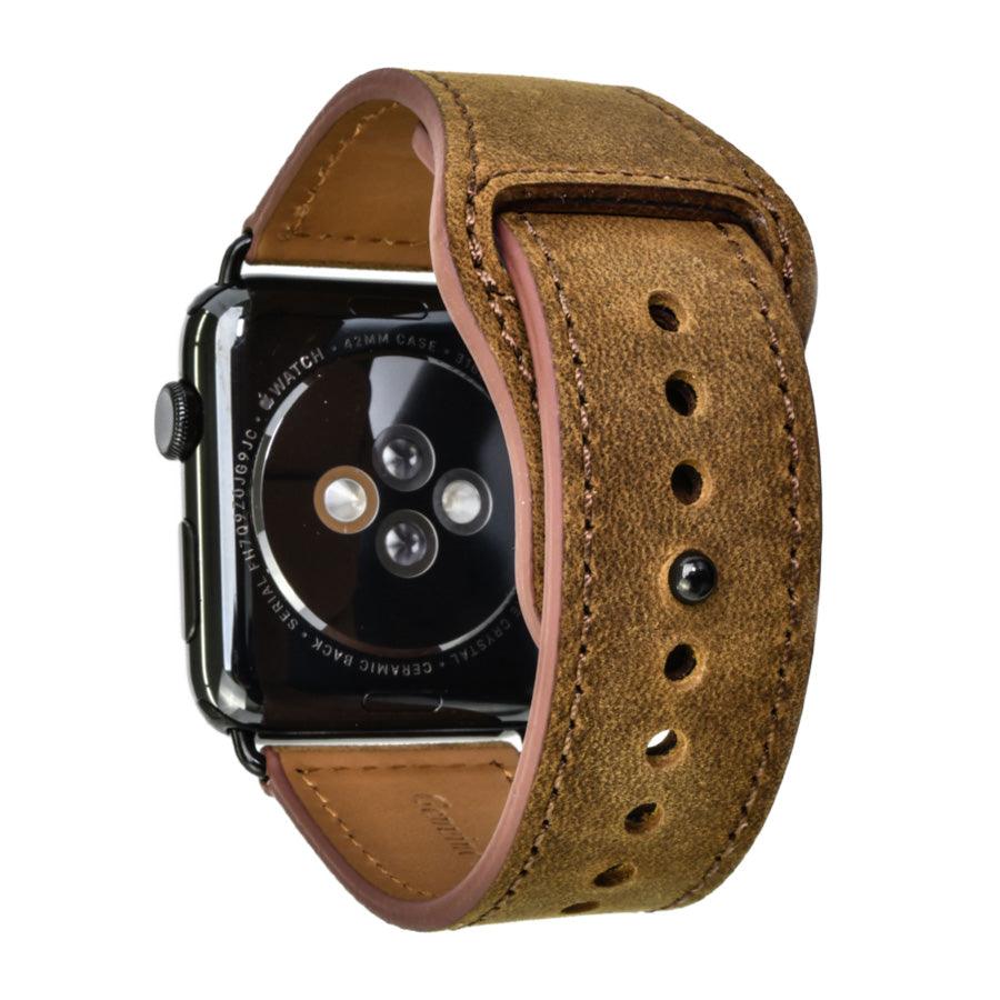 【シリーズ11・SE3対応】 本革 レザー アップルウォッチ バンド Apple Watch ベルト 金属アレルギー対応 シンプル | スマートレザーバンド